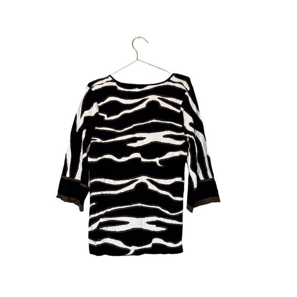 Chicos animal print wide sleeve sweater top size 3 large - Picture 2 of 6